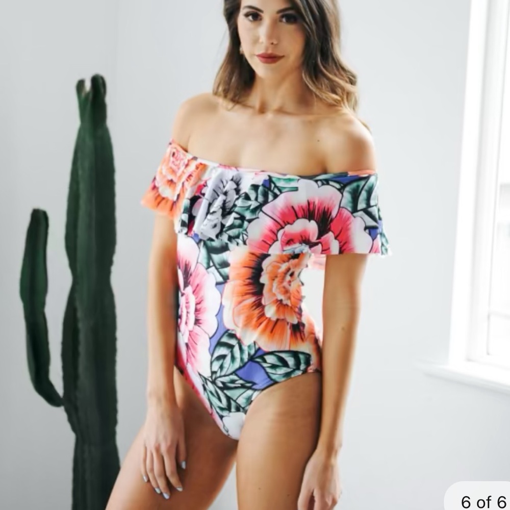 Off the shoulder one piece